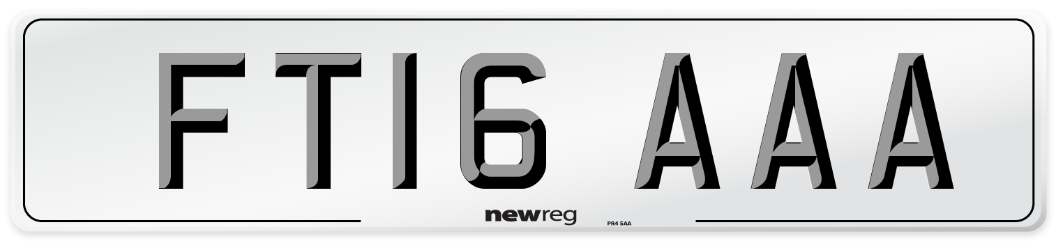 FT16 AAA Number Plate from New Reg